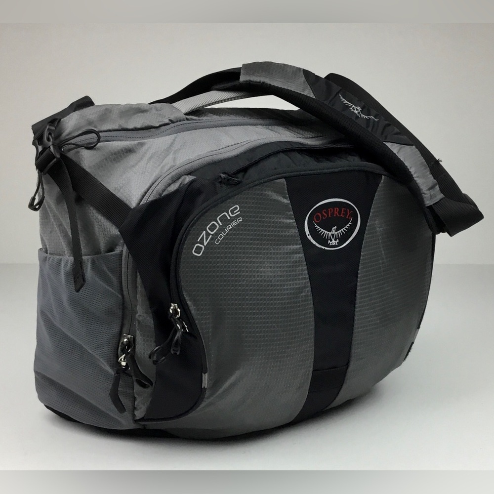 Osprey Ozone Courier Messenger Bag Laptop Padded Shoulder Strap Gray Crossbody